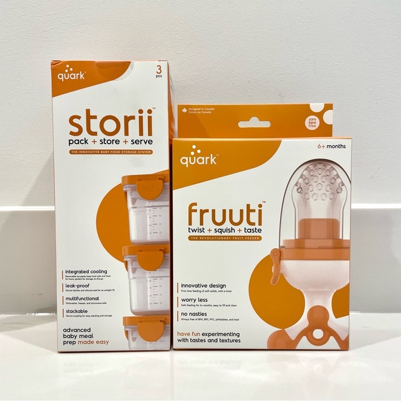 NEW Quark Storii & Fruuti Baby Food Storage/Feeder Pacifier - Picture 1 of 2